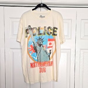 NWOT Police Cream Graphic T-Shirt